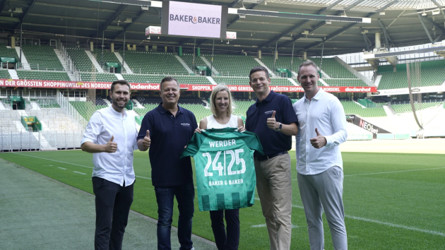 Baker & Baker ist Sponsor von Werder Bremen - Baker & Baker ist Partner vom Werder Bremen - Quelle: Baker & Baker